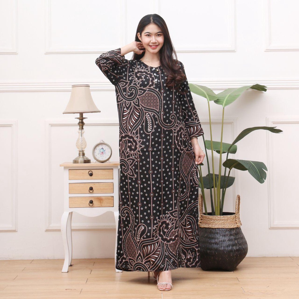 Longdres Batik AYLEEN  Daster busui  Baju batik  Baju tidur  Dress batik