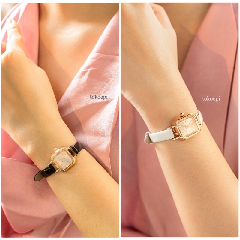 jam tangan wanita kotak kecil / jam tangan fashion korea