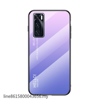 Vivo V20se Glass Case Vivo V20 Se Case Gradient Tempered Glass Phone Cover Hard Cover Shopee Indonesia