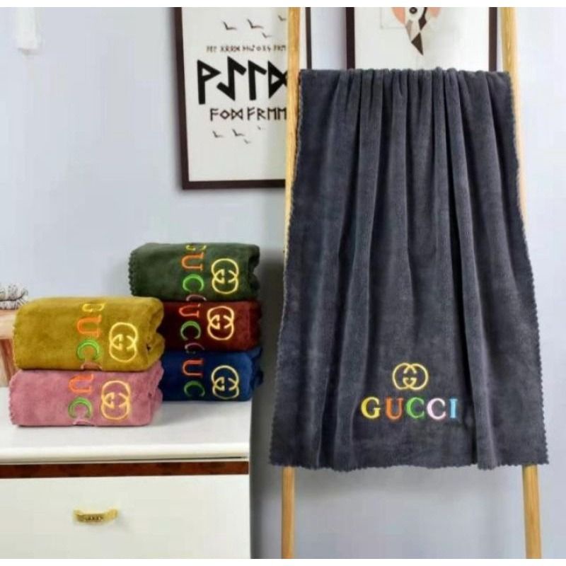 HANDUK GUCCI BORDIR ukuran 70x140
