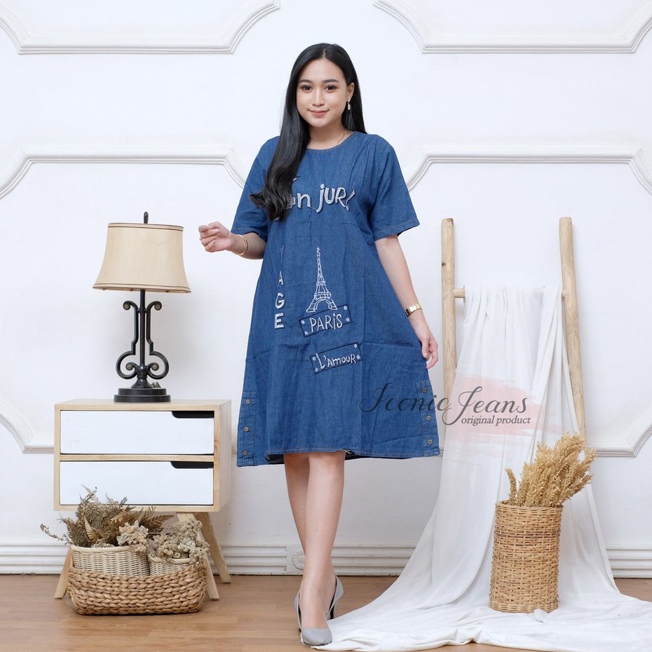 DENIM DRESS SUPER JUMBO LD 120CM