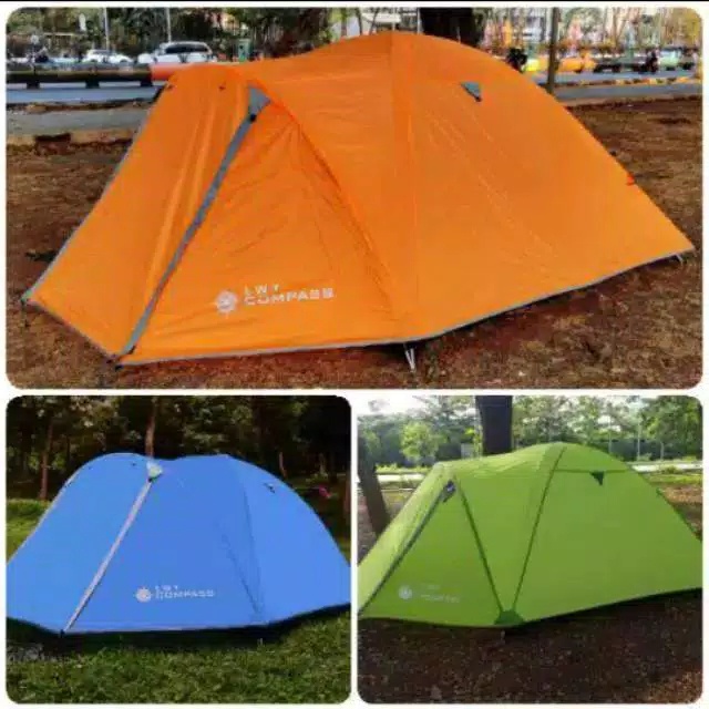 Tenda compass 4p lwy frame fiber - Tenda Kemping gunung compass 4p 4 5 Orang LWY Outdoor Anti Air