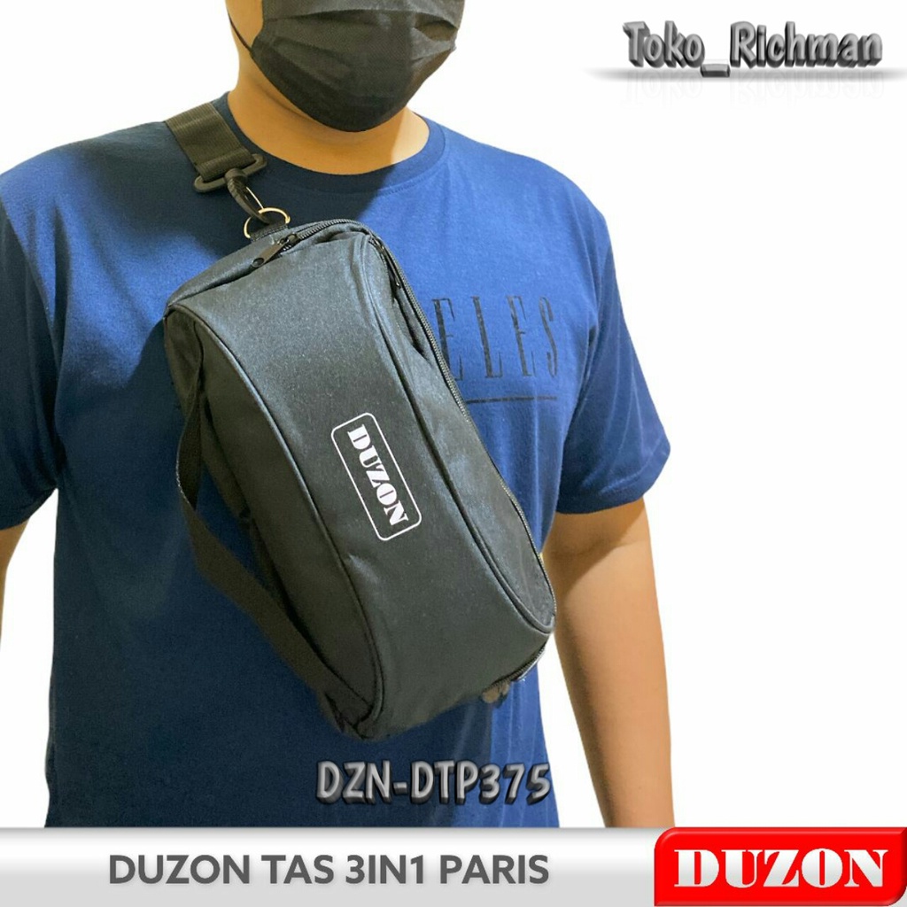 Tas DUZON 3in1 PARIS Multifungsi Tas Selempang Tas Pinggang Gym Bikers