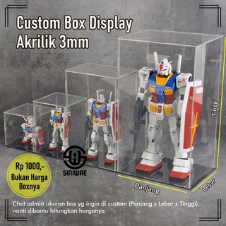 Image of Custom Box Display Akrilik 3mm Kotak Acrylic Transparan Bongkar Pasang Puzzle Diecast Action Figure