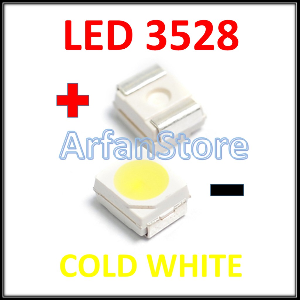 LED 3528 50pcs Cold White SMD 2835 Ultra Bright 1210 Light Emitting Diode Putih