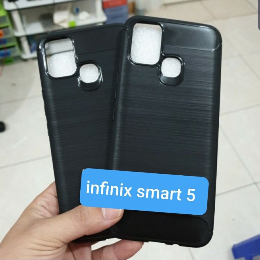 INFINIX SMART 4 SMART 5 SMART 3 PLUS Silicon Carbon Slim Fit Soft Case Premium