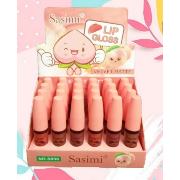 [PER 6 PCS] LIP GLOSS / LIPGLOSS SASIMI VELVET MATTE PEACH NO.S898