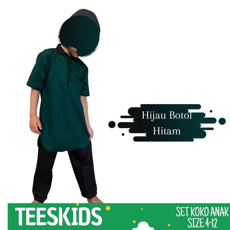 Koko Teeskids Anak Laki Laki Kurta - Baju  Muslim Lakilaki Tees Kids 4 6 8 10 12 Tahun Murah