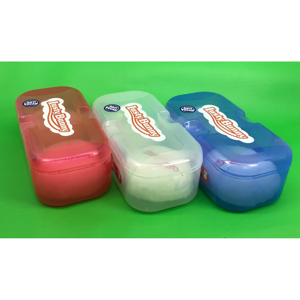 BAYIe -  Tempat Bedak Bayi Plus Tepukan Bedak LUSTY BUNNY Baby Powder Case/  Baby Powder Container