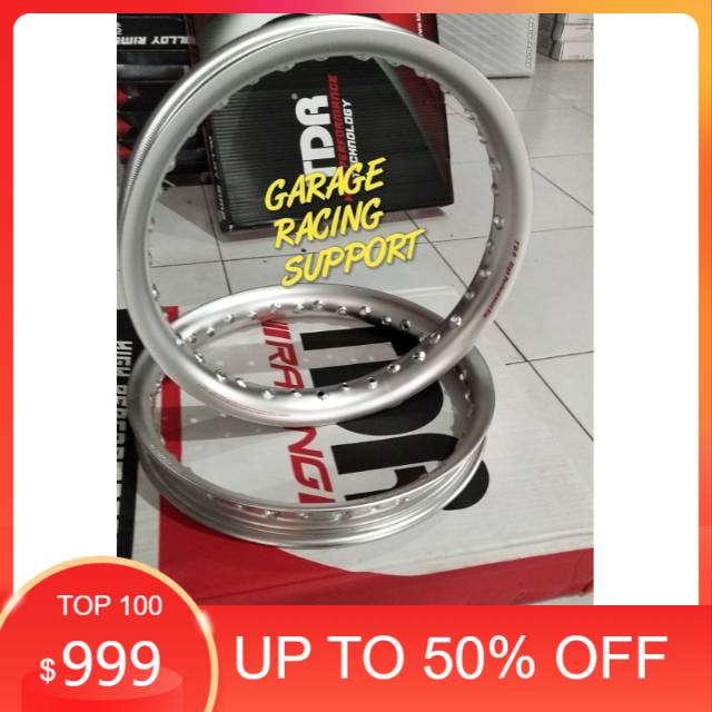 BIG PROMO VELG TDR 140 160 RING 14 SILVER USHAPE   *