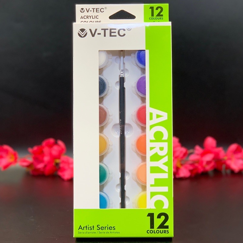 

Cat aklirik V-TEC ACRYLIC 12 warna VT-512TB
