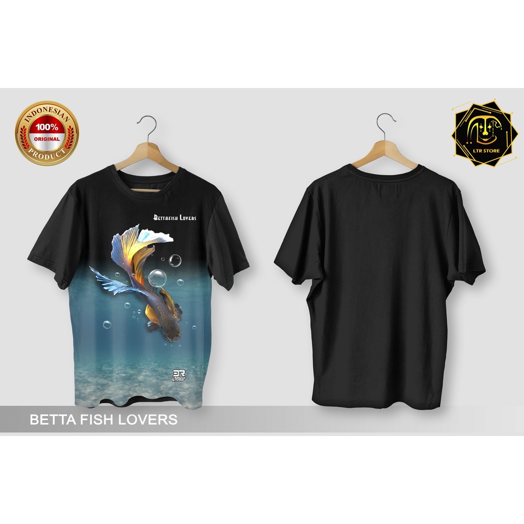 [ BAYAR DI TEMPAT ] BAJU PRINTING GAMBAR IKAN CUPANG LOVERS -  KAOS DISTRO ORIGINAL GAMBAR HEWAN HIA