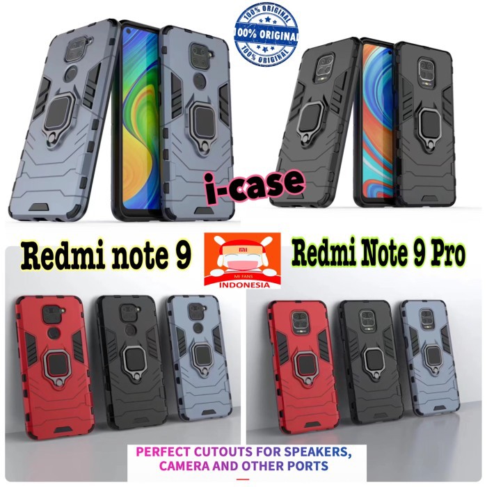 Case Redmi Note 9 Pro iRing iron - casing cover RedmiNote9 or Pro