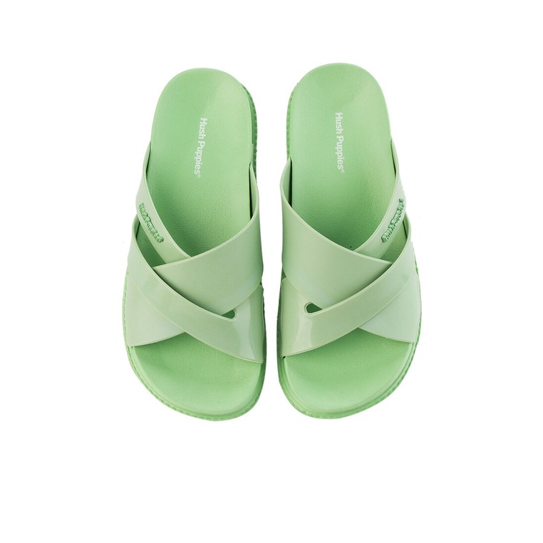 SANDAL SLIDE WANITA HUSH PUPPIES ORIGINAL CASUAL BRANDED GREEN HW29