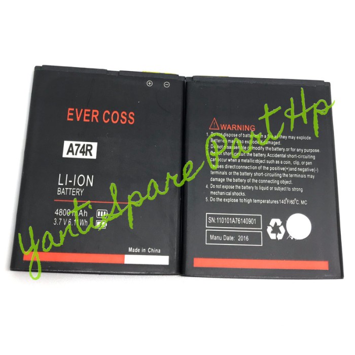 Baterai Evercoss A74R Original New