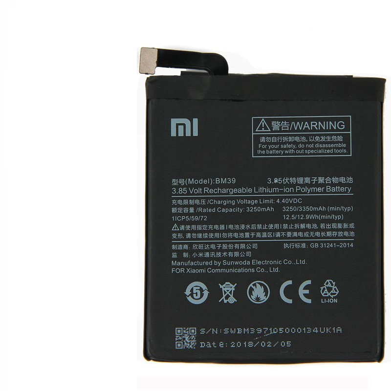 BATRE BATTERY XIAOMI BM39/MI 6