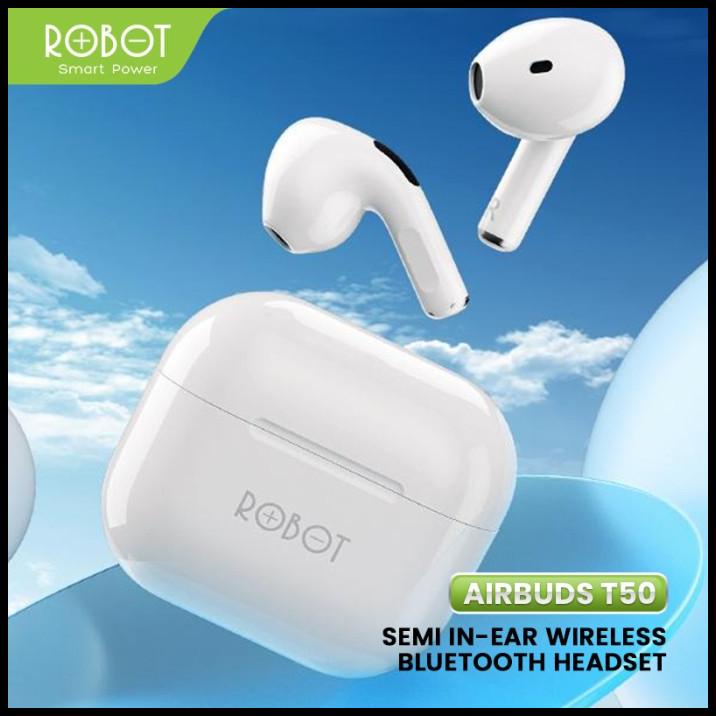 Robot Wireless Earphone Airbuds T50 Original Tws Bluetooth