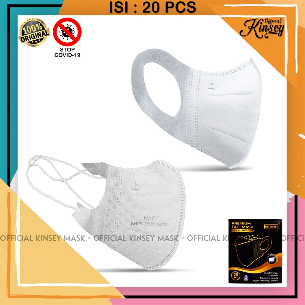 Masker Duckbill Hijab SHUMU Earloop Headloop Masker Kesehatan 4 Lapis Super Proteksi 20 pcs