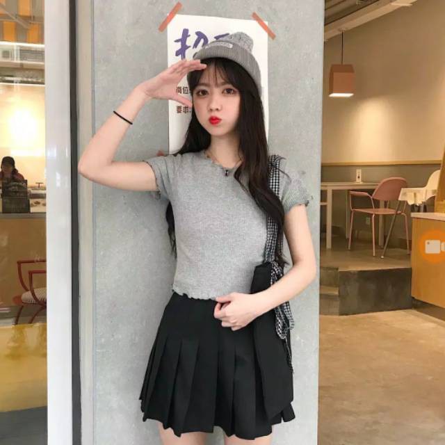 TOP KRIWIL / CROP TOP KRIWIL / TSHIRT KRIWIL / BAJU RAJUT WANITA KRIWIL / CROP TSHIRT TOP KRIWIL