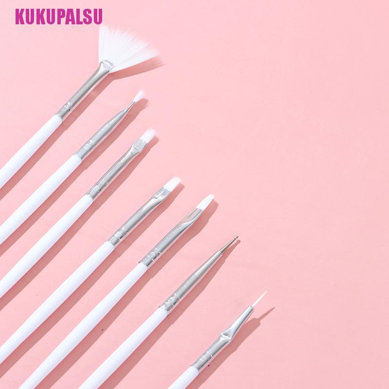 (Full) 15pcs / Set Kuas Lukis Kutek Gel UV Untuk Nail Art / Manicure DIY