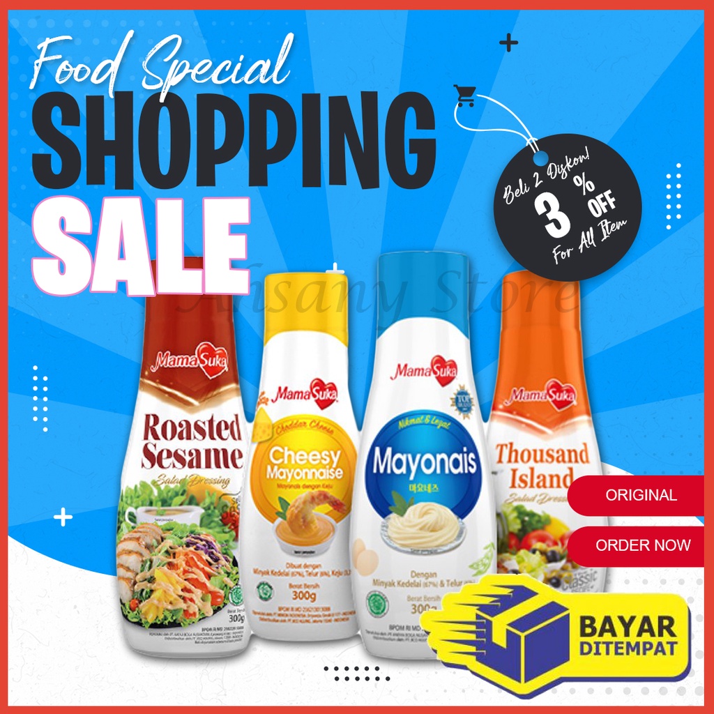 

Mayonaise Mamasuka Saos Mayones Saus Salad Sayur Buah Dressing Hot Lava Keju Wijen Sangrai