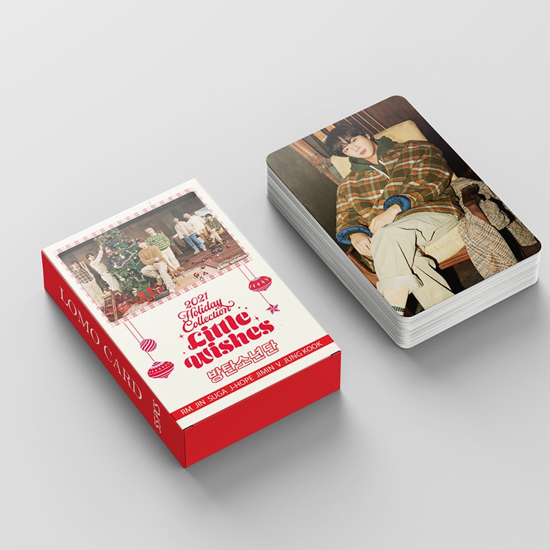 55pcs/box BTS Photocards 2022 LITTLE WISHES Album LOMO Card Postcard ((In STOCK) Kpop fan)