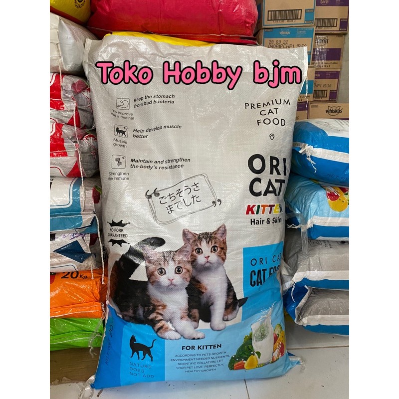 Oricat kitten 20kg - makanan kering anak kucing ori cat kiten junior 20 kg sak