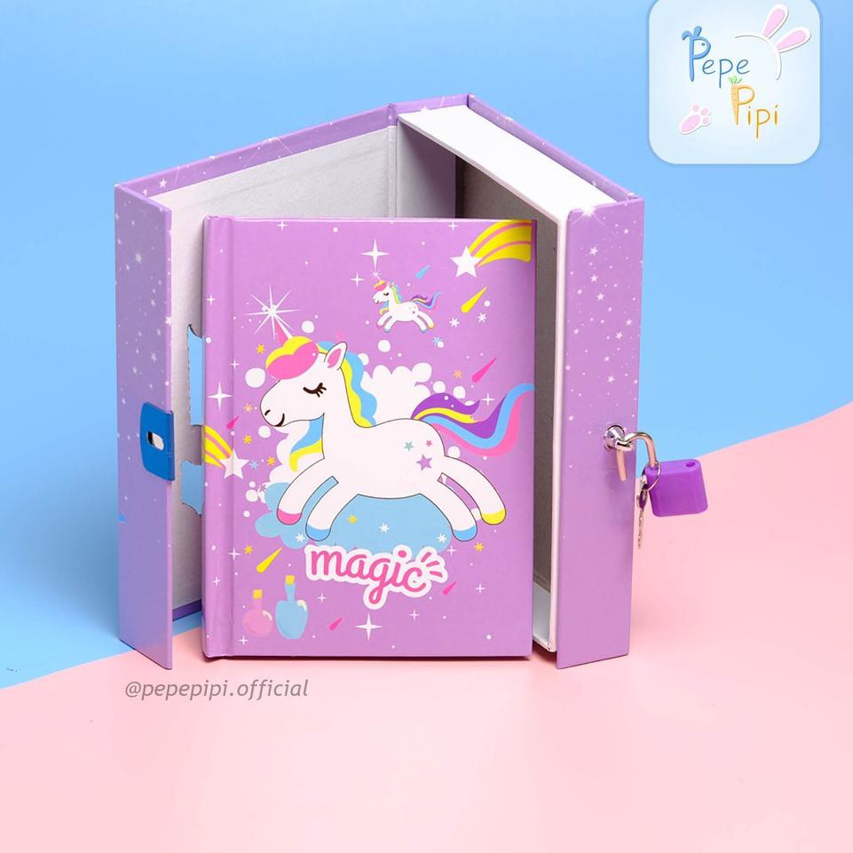 

Ready BPCGS Buku Diary Unicorn Note Book Dengan Kunci Gembok Tebal bisa COD 76 Baru