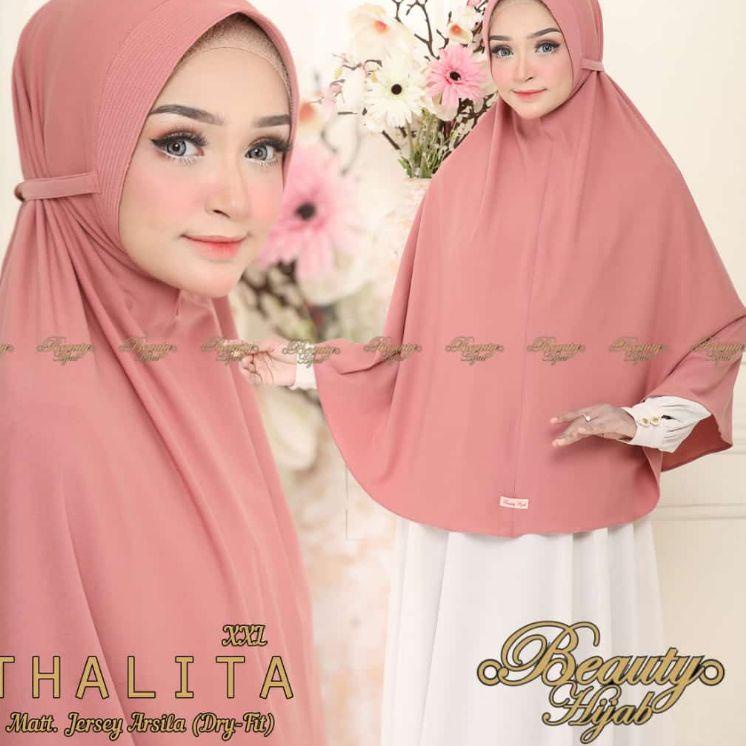 "PUR.26Au22ᵛ" [Ori Beauty Hijab] THALITA JUMBOjilbab bergo instan pet jumbobergo instan jersey arsil