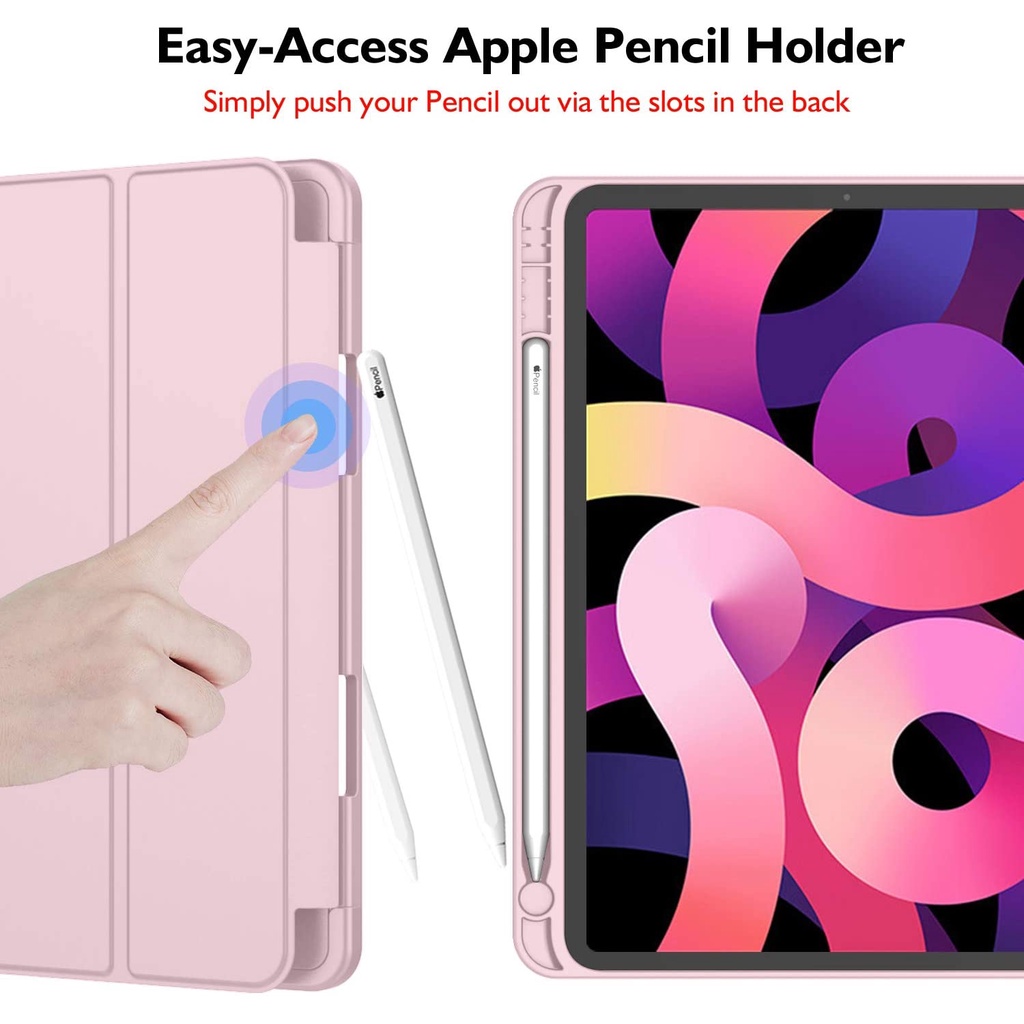 Case Ipad Air 4 / Air 5 Premium Smart Slim Softcase Silicone Protective Holder For iPad Air 4 Air 5 gen 10th 10.9&quot; Ipad Case Mini 6 Gen 10 9/8/7 Pastel Series With Pencil Holder