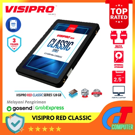 SSD Visipro Red Classic Series 128GB - SATA - 2.5'' - Garansi 3 Tahun