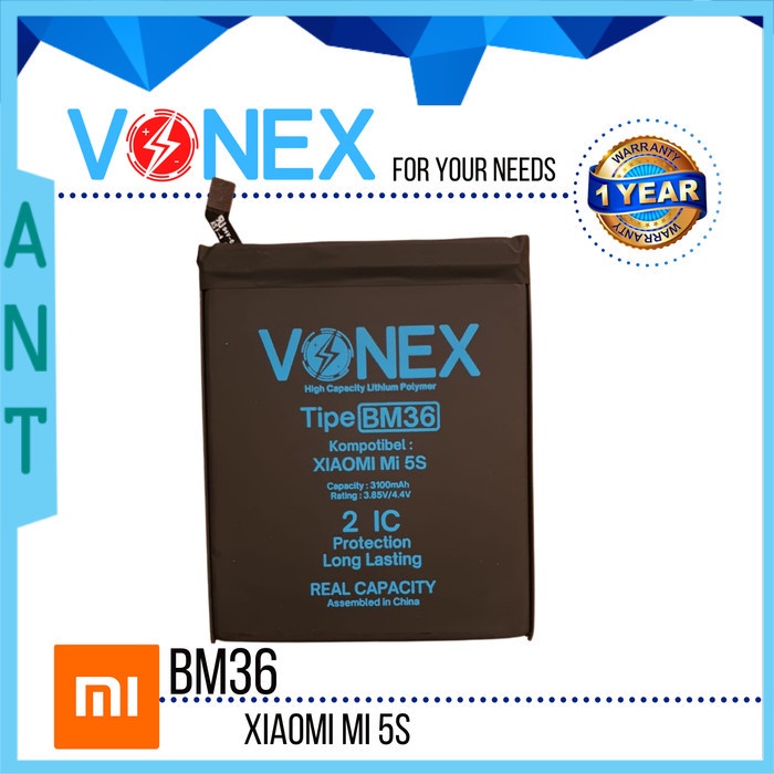 BATERAI BATERE VONEX XIAOMI MI 5s ORIGINAL 100%