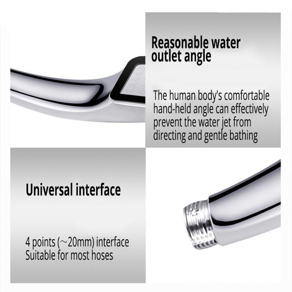 [Elegan] Kepala Shower Dengan ABS Chrome Single High Pressure Rainfall Toilet Handheld Bath Head