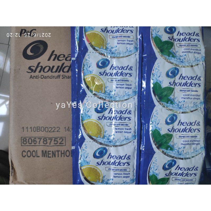 head&amp;shoulders sampo 12 sachet renceng head shoulders souders anti ketombe apek charcoal lemon fresh cool itc care Hair Fall bersih Harum Smooth &amp; Silky + Mengurangi gatal ketombe