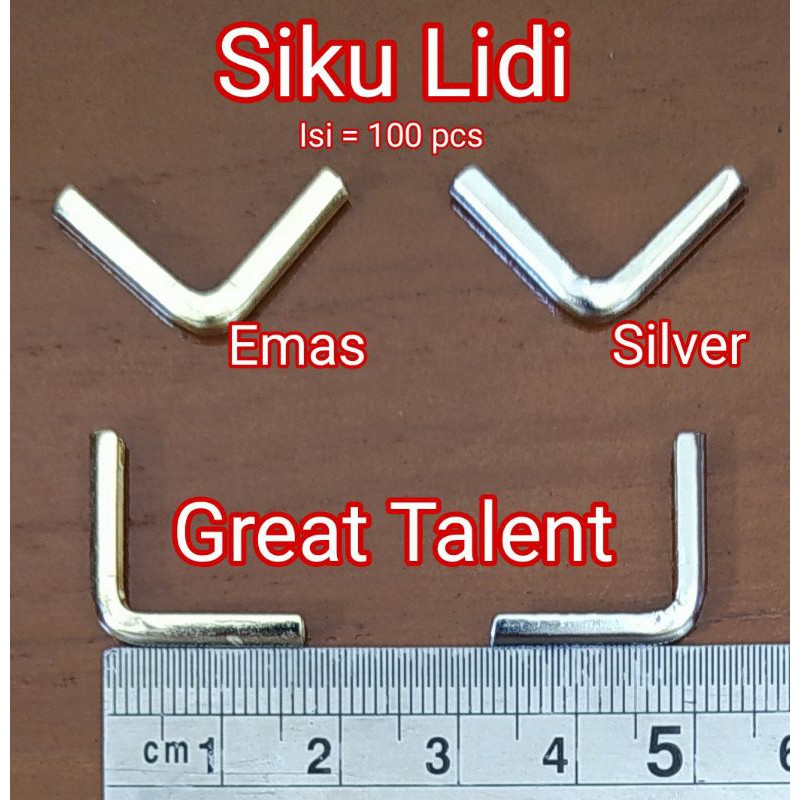 100 pcs Siku Lidi Emas/ Nikel - Siku Buku Gold Silver - Siku Yasin - Siku Raport - Siku Tali Medali