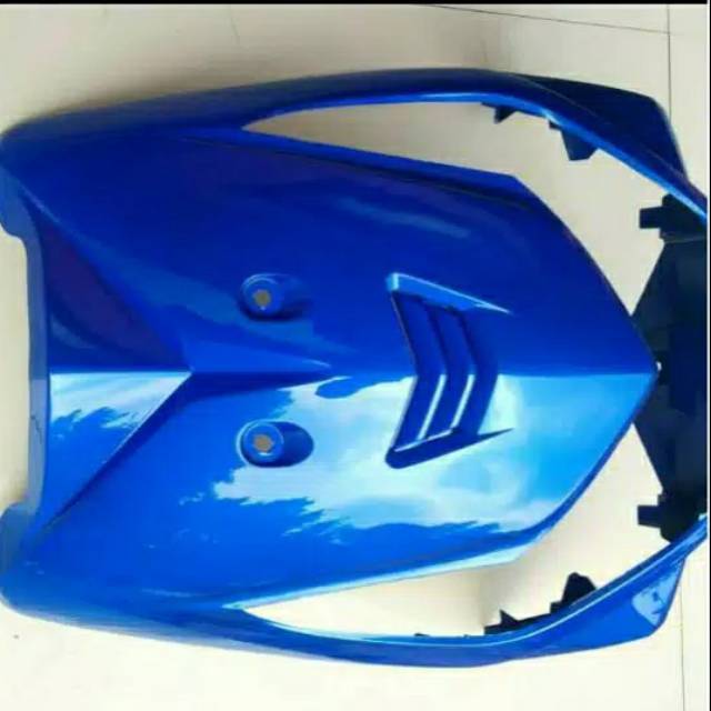 Tameng depan beat karbu biru