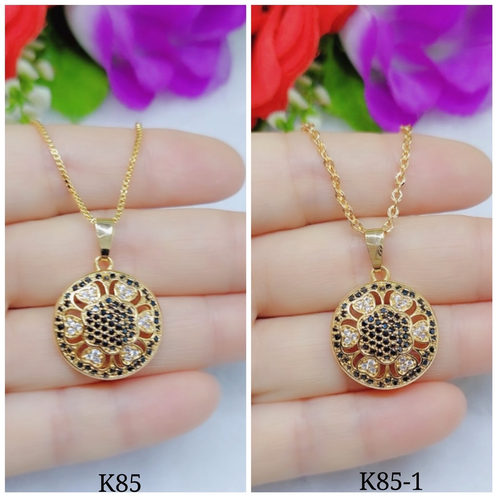 Kalung Xuping Mata Hitam Lapis Emas Perhiasan Fashion K82-85