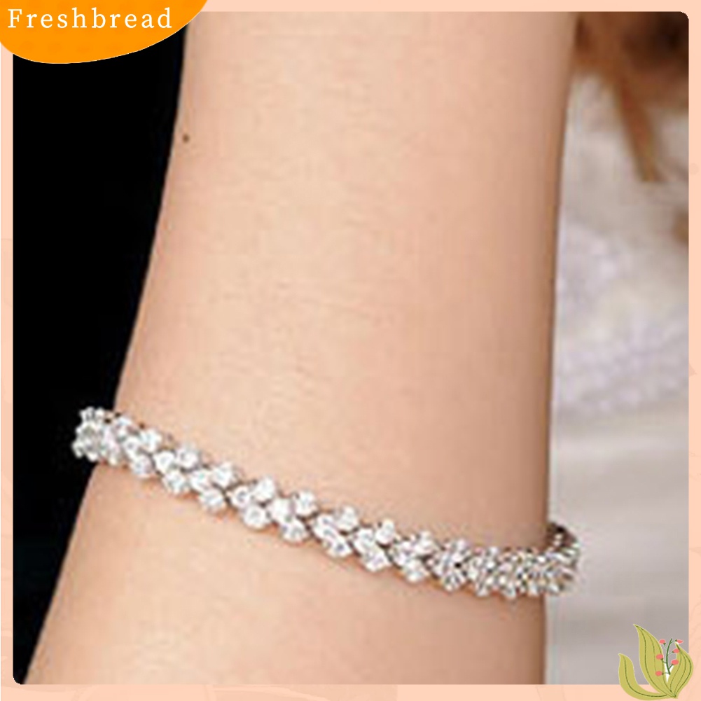 Terlaris Fashion Women Roman Cubic Zirconia Bracelet Bangle Bridal Jewelry Festival Gift