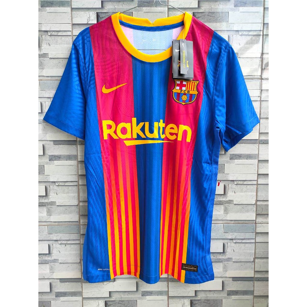 PLAYER ISSUE - JERSEY BOLA VAPORKNIT BARCELONAA 4TH FOURTH 2020-2021 AEROSWIFT HQ IMPORT