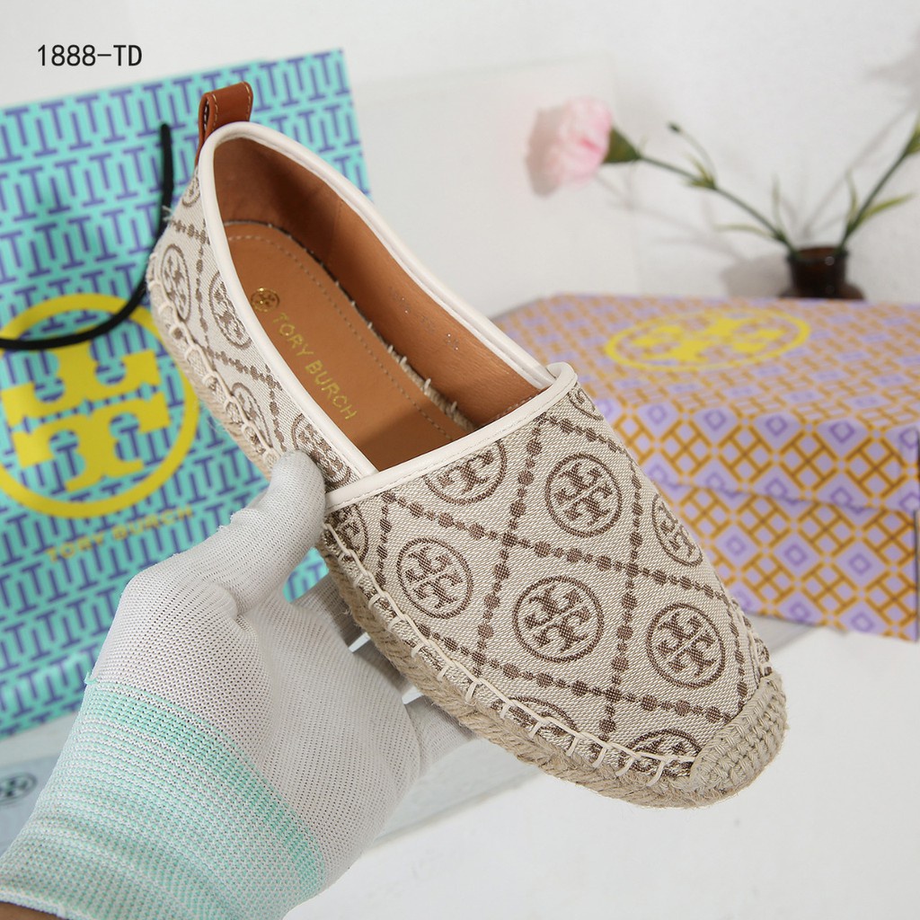 Flat Slip On Monogram Jacquard Shoes 1888-TD