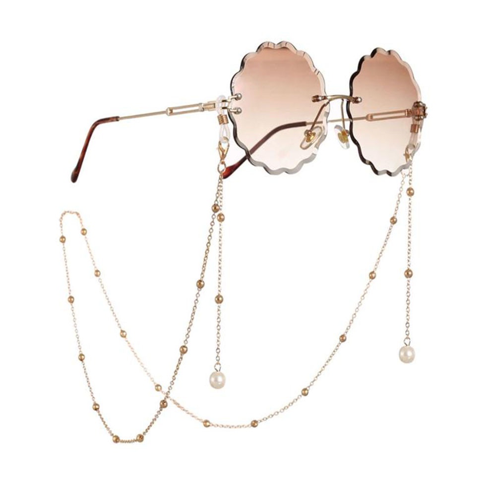 Sunglasses Chain Eyeglasses Chain Neck Straps Lanyards Pearl Mask Chains Anti-lost Fashion Eyewear Jewelry for Women Sweet Heart Jewelry