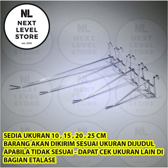 Hook Stainless 15 CM Stik Gantungan Cantelan Ram Aksesoris Cantolan - LINK GROSIR