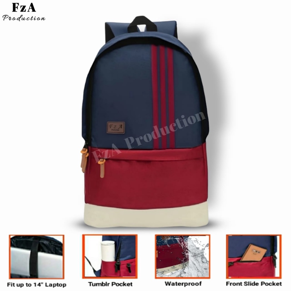 FzA Official - Tas Ransel Punggung Distro Casual Pria Wanita / Tas Ransel Laptop Backpack Original - NMRC