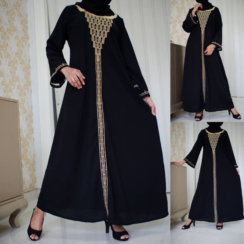 Abaya gamis HItam Abaya Syari Abaya Turki Abaya Jetblack Abaya Basic Abaya Polos