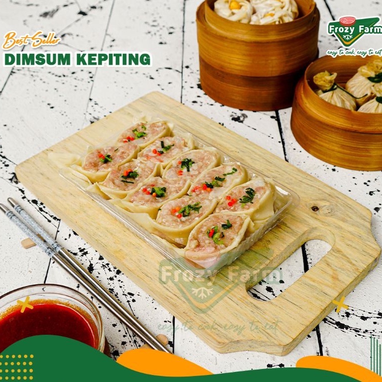 

DIMSUM FROZEN KEPITING (PREMIUM) ISI 10/PACK - DIMSUM MEDAN HALAL - DISTRIBUTOR DIMSUM MEDAN