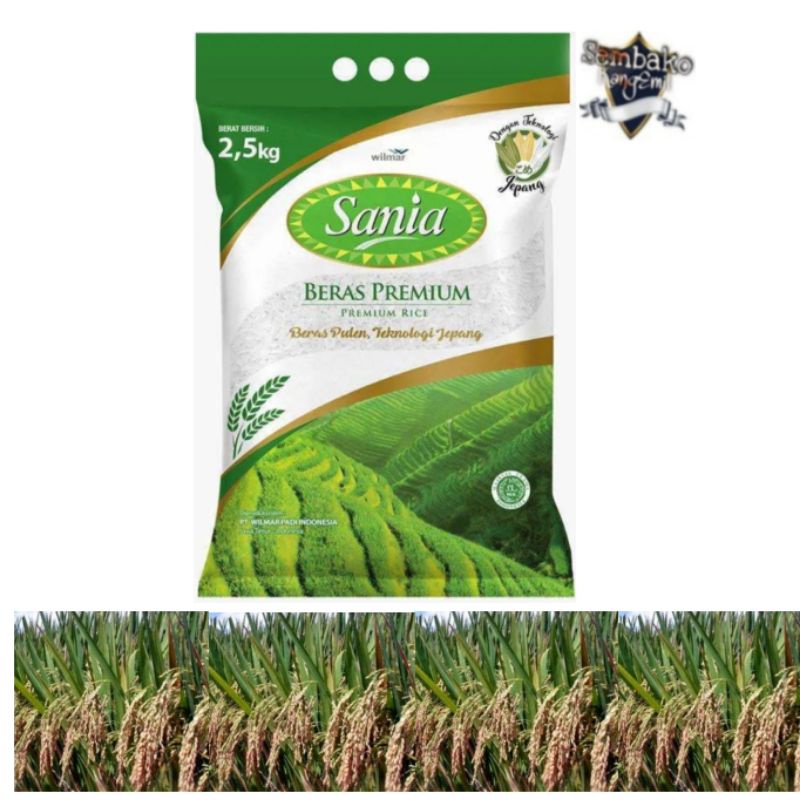 Beras Premium 2.5Kg, Sania, Rojolele, Pandan Wangi