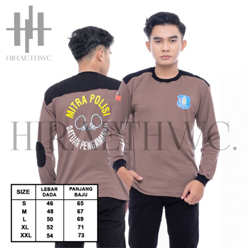 KAOS DECKER LENGAN PANJANG SECURITY/SATPAM MITRAPOLISI TERBARU [COD]