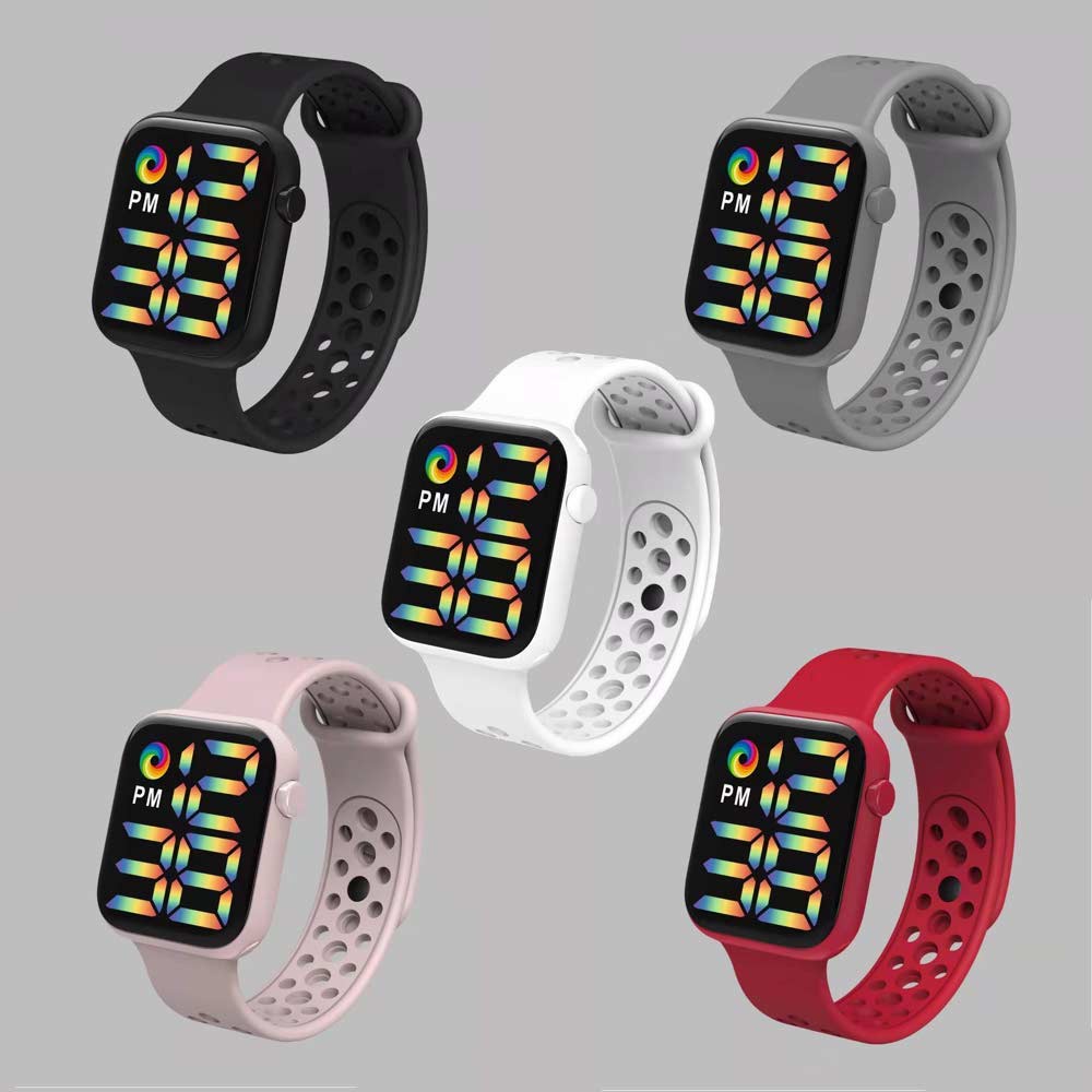 LED Watch Water Resistant - Jam Tangan Digital Pria &amp; Wanita Strap Rubber LED_8050 ( Group )