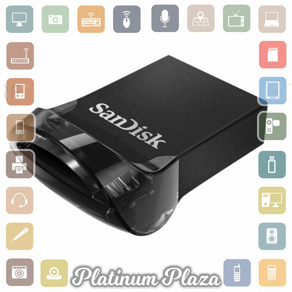 Sandisk Ultra Fit USB 3.1 Flashdisk 256GB - SDCZ430 - Black`HMQFEK-