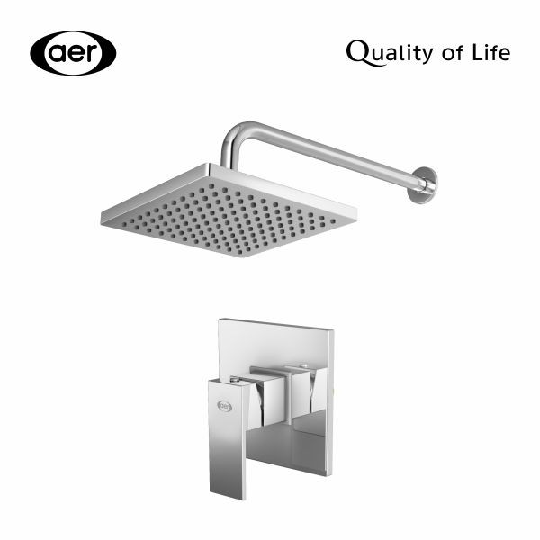 AER Bundling Kran Tembok Panas Dingin SSV 01 + Wall Shower WS-11C